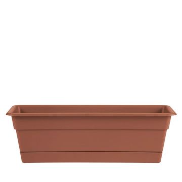 Bloem, Dura Cotta Window Box Planter with Tray, Terra Cotta
