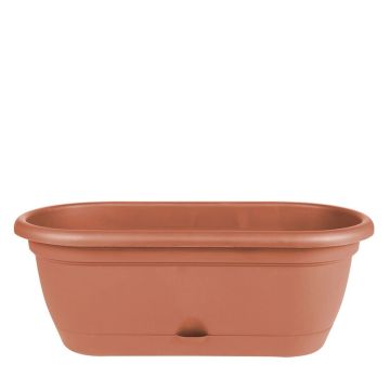 Bloem, Lucca Self Watering Window Box Planter, Terra Cotta, 18"