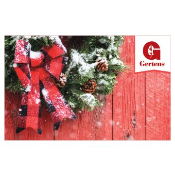 Wreath On A Red Barn - Gift Card