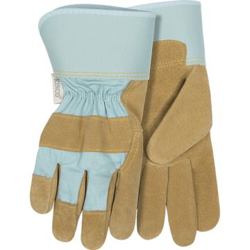KINCO® Suede Pigskin Palm with Safety Cuff Gloves Aqua