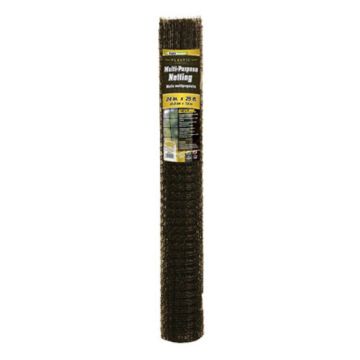 YardGard, 24" Multi-Purpose Mesh Netting Black PVC 3/4x1in, 25' long