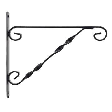 Arcadia Garden Products Hebron Plant Bracket, Black, 12"