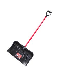 Bully Tools 92814 22″ Head Combination Snow Shovel/Pusher with Fiberglass Handle and Poly D-Grip