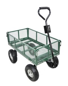 Green Thumb 4-Wheel Garden Cart With Sidewalls