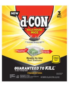 D-Con Disposable Mice Bait Station, 3 Pack