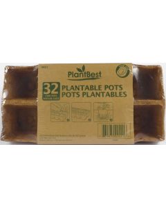 Plant Best 2.50" Coconut Coir Pot Strip Refill, 32 Pack
