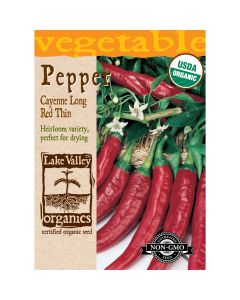 Capsicum, Hot Pepper 'Cayenne' Organic Heirloom