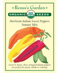 Capsicum, Pepper (Sweet) Mix, Italian Sweet Peppers Sunset Mix ~ 35 seeds
