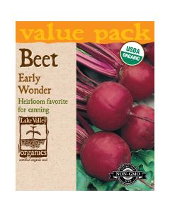 Beta, Beet 'Early Wonder' Organic Heirloom Value Pack