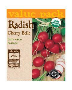 Raphanus, Radish 'Cherry Belle' Organic Heirloom Value Pack
