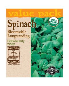 Spinacia, Spinach 'Bloomsdale Longstanding' Organic Heirloom Value Pack