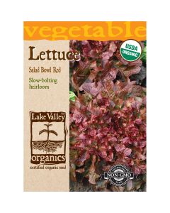 Lactuca, Loose-Leaf Lettuce 'Salad Bowl Red' Organic Heirloom