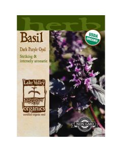 Ocimum, Basil 'Purple Dark Opal' Organic Heirloom