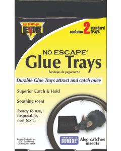 Revenge No Escape Mouse Glue Trays/Traps, 2 Pack