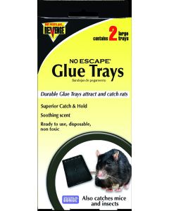 No Escape Rat Glue Trays/Traps - 2 Pack