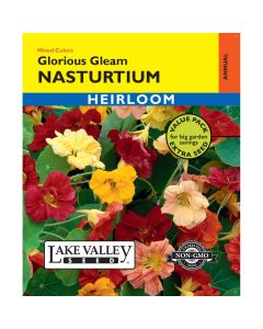 Tropaeolum, Dwarf Nasturtium Mix 'Glorious Gleam' Heirloom Value Pack