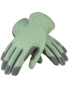 Zig Zag Mud Gloves, Green and White
