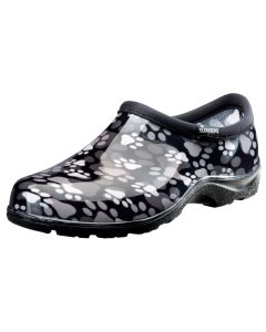 Woman's Comfort Shoe Black & White Paw - Sloggers