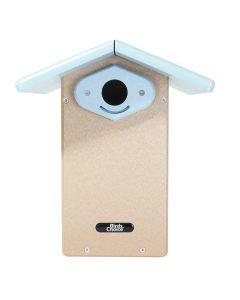 Birds Choice, Ultimate Bluebird House in Taupe & Blue Recycled Plastic