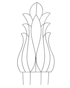 Border Concepts, Lotus Trellis Graphite, 48" tall