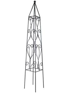 Border Concepts, Wisteria Obelisk Black, 36" tall