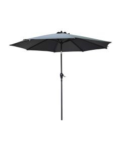 Living Accents, 9 ft. Tiltable Gray Market Umbrella