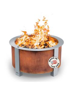 Breeo X Series 24 Corten Smokeless Fire Pit 24 in. W Corten Steel Outdoor Round Wood Fire Pit