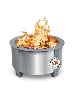 Breeo X Series 24 Stainless Smokeless Fire Pit 24 in. W Stainless Steel Outdoor Round Wood Fire Pit