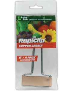 RapiClip Copper Plant Labels, 6"" - 4 Pack