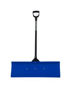Earthway Polar Tech Professional Snow Pusher with D-Grip 30IN Poly-Blade 43IN Fiberglass Handle