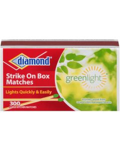 Diamond Strike on Box Greenlight Matches, 300 Count