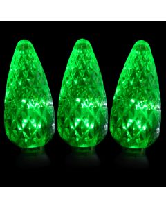 Gabriel Lights® LED C6 Facet Green String Lights
