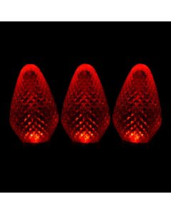 Gabriel Lights® LED C7 Facet Red String Lights