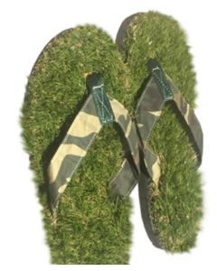 Camo/Green Grass Flip Flop