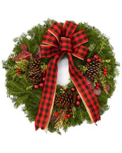 'Buffalo Plaid' Deluxe Wreath