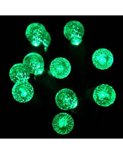 Gabriel Lights® LED G12 Globe Facet Green String Lights