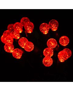 Gabriel Lights® LED G12 Globe Facet Red String Lights