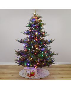 Layered Minnetonka Fir with Multi Colored C9 & M4 Lights, Gabriel Tree® Artificial Christmas Tree