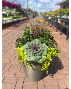 Crescent Planter Fall Arrangement