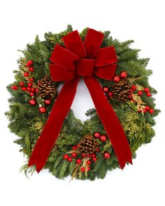 'Mixed Noble' Traditional Wreath