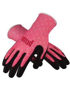 Polka Grip Mud Gloves, Hibiscus