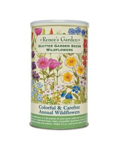 Mix, Colorful & Carefree Annual Wildflowers, Scatter Can ~ 500 sqft