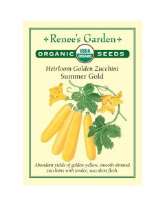 Cucurbita, Zucchini 'Summer Gold' Organic Heirloom ~ 22 seeds
