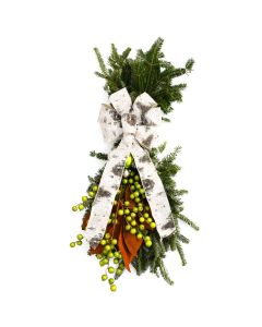 Swag, 'Winterberry Deluxe' Natural Green