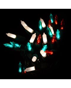 Gabriel Lights® LED T5 Green, Red & Frost Warm White String Lights