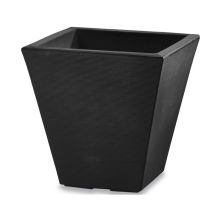 CRESCENT Gramercy Contemporary Square Planters, Caviar Black