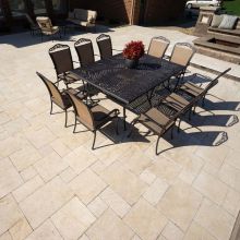CREMA EDA&reg; Antiqued Marble 30mm Saw Stone Pavers French Pattern