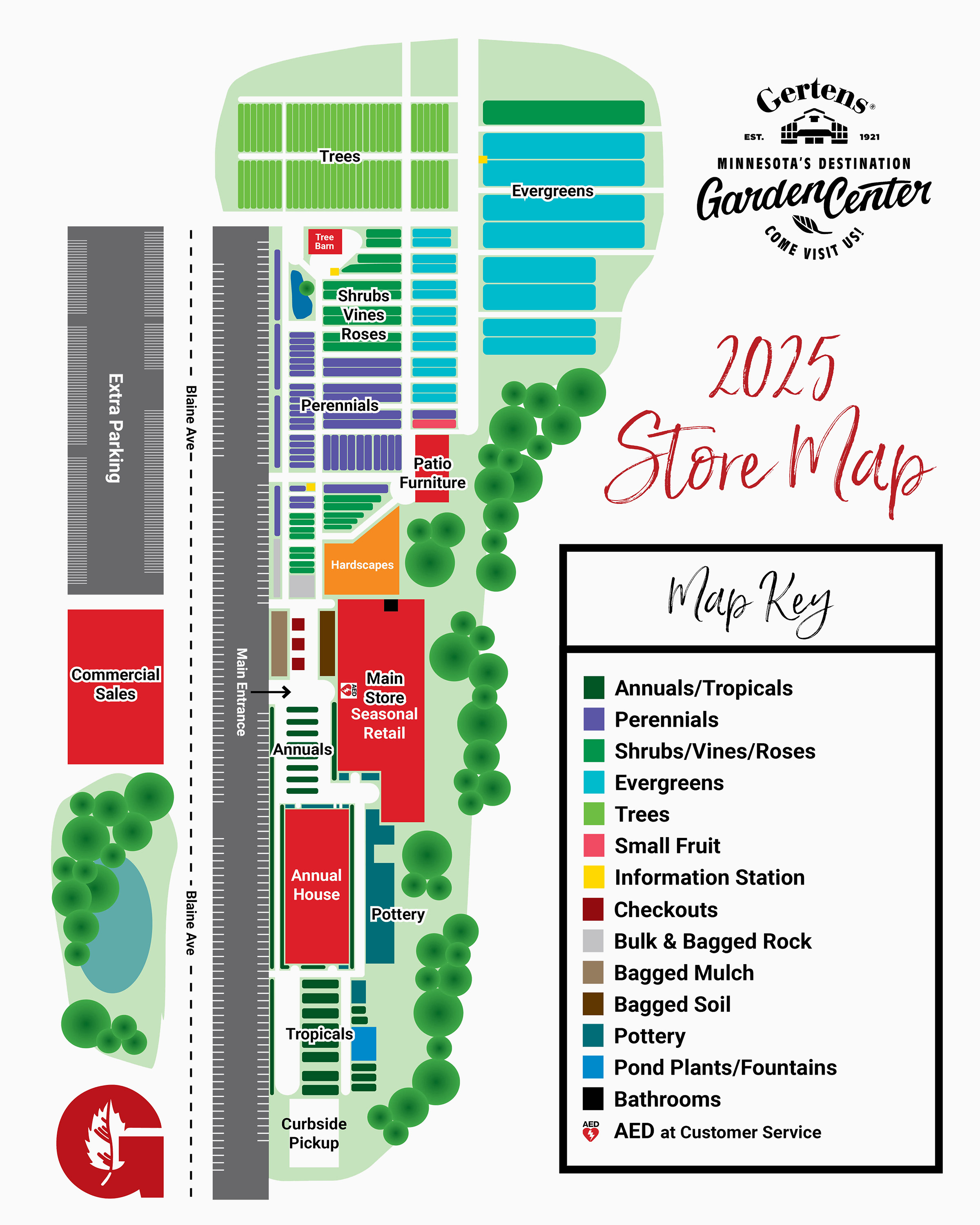 Map of Gertens Main Store